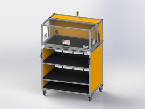 HiPot Electrical Safety Enclosure with Cart SE3624CT - Closed Front View